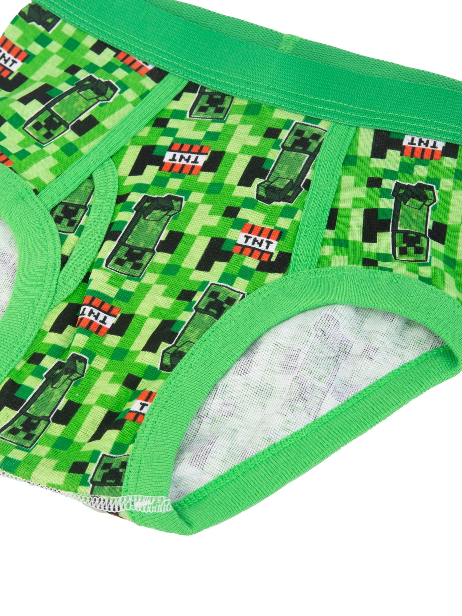 Minecraft Boys Cotton Brief Character Underwear, 5-pack, Size 4-8 Underpants
