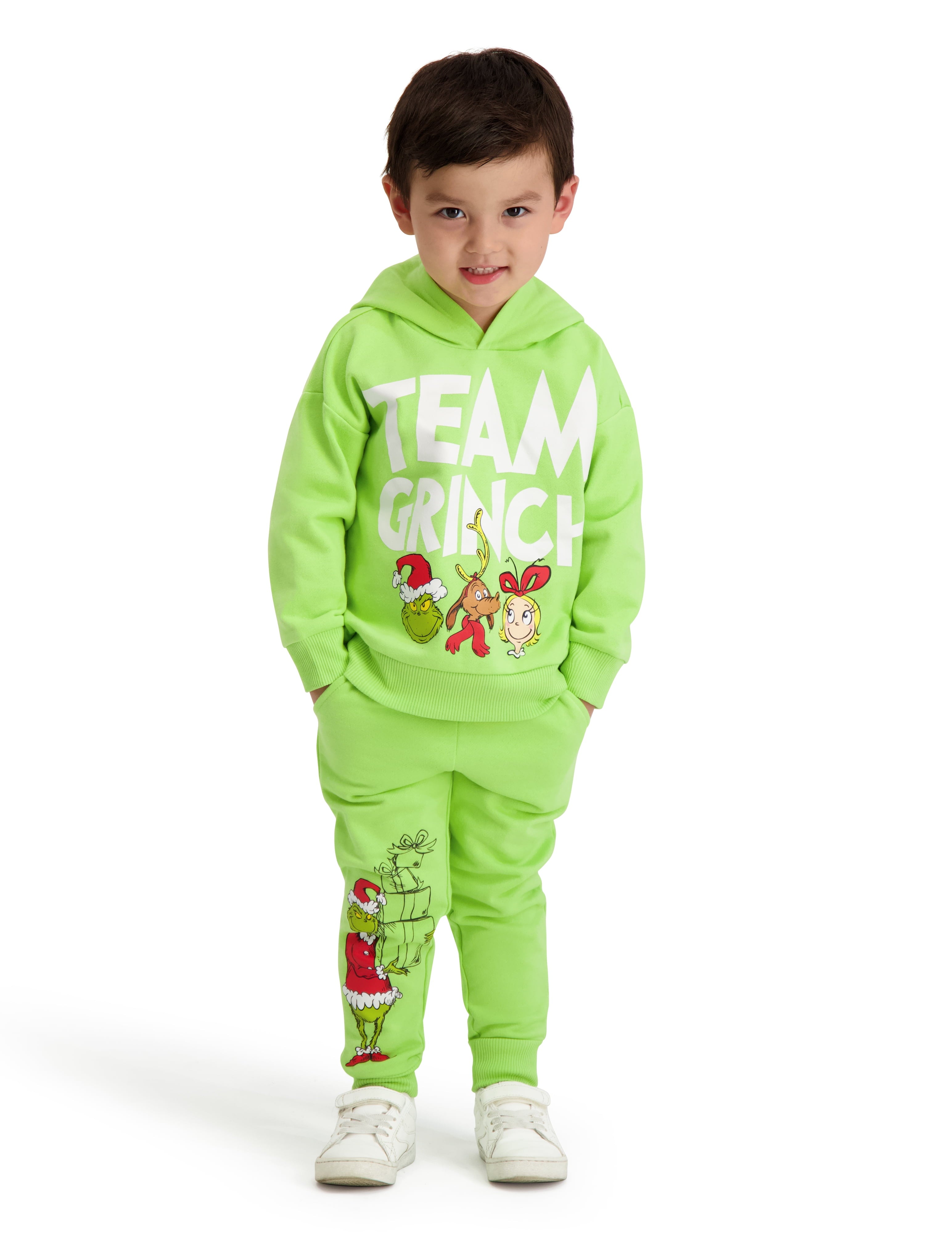 Dr. Seuss The Grinch Toddler Unisex Hoodie and Jogger Set, Sizes 12M-5T