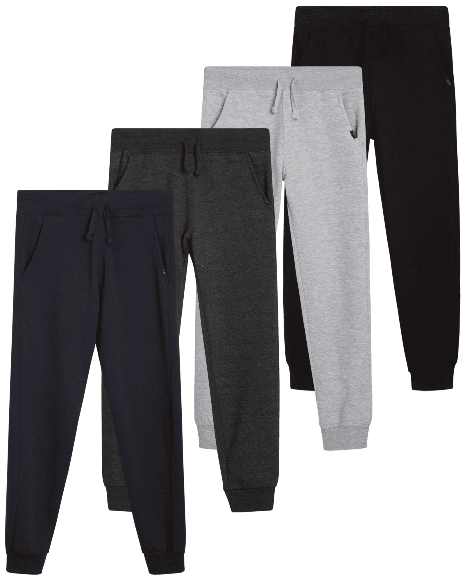 Lee Boys' Sweatpants - 4 Pack Basic Cozy Active Fleece Jogger Pants with Pockets (4-20)