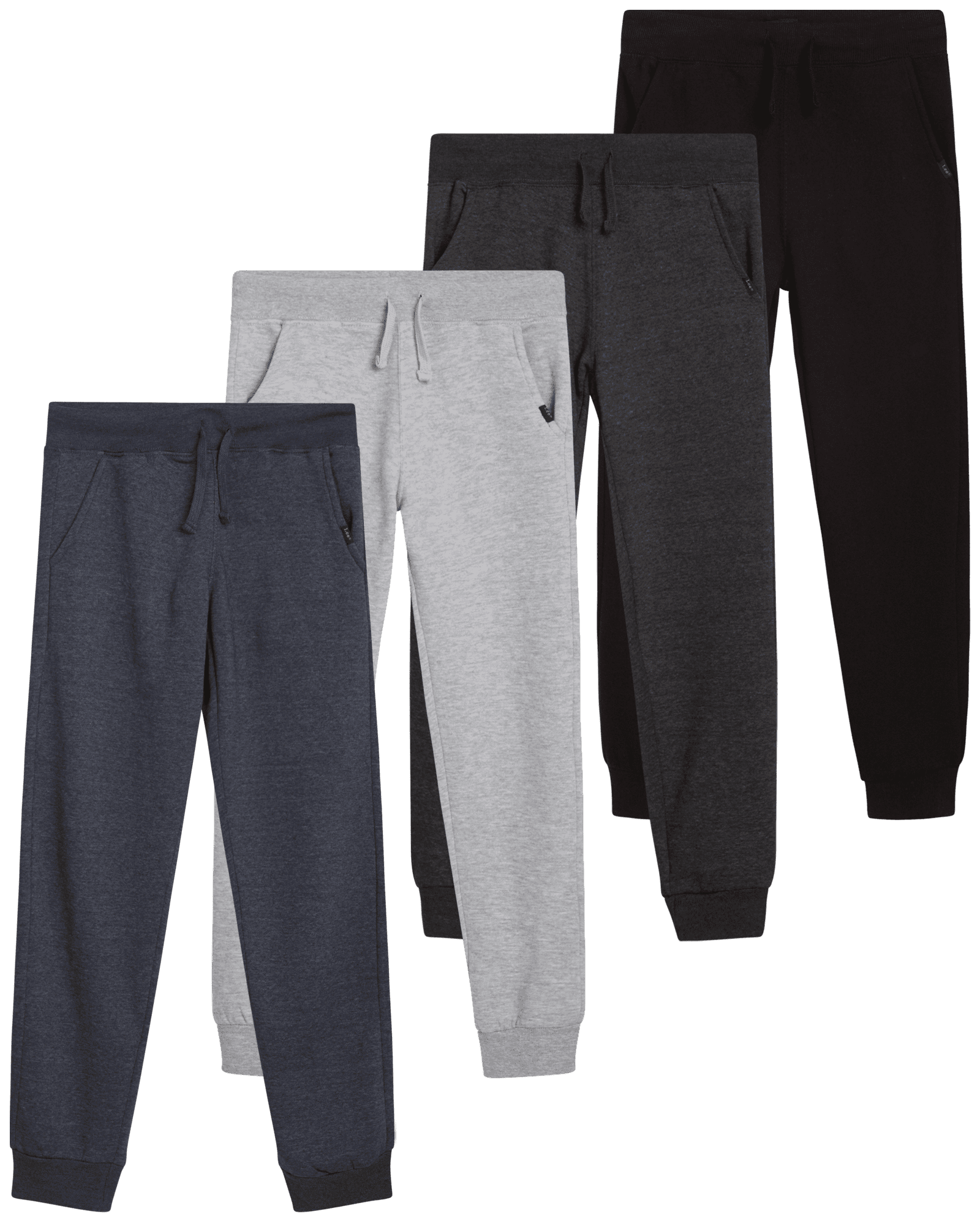Lee Boys' Sweatpants - 4 Pack Basic Cozy Active Fleece Jogger Pants with Pockets (4-20)