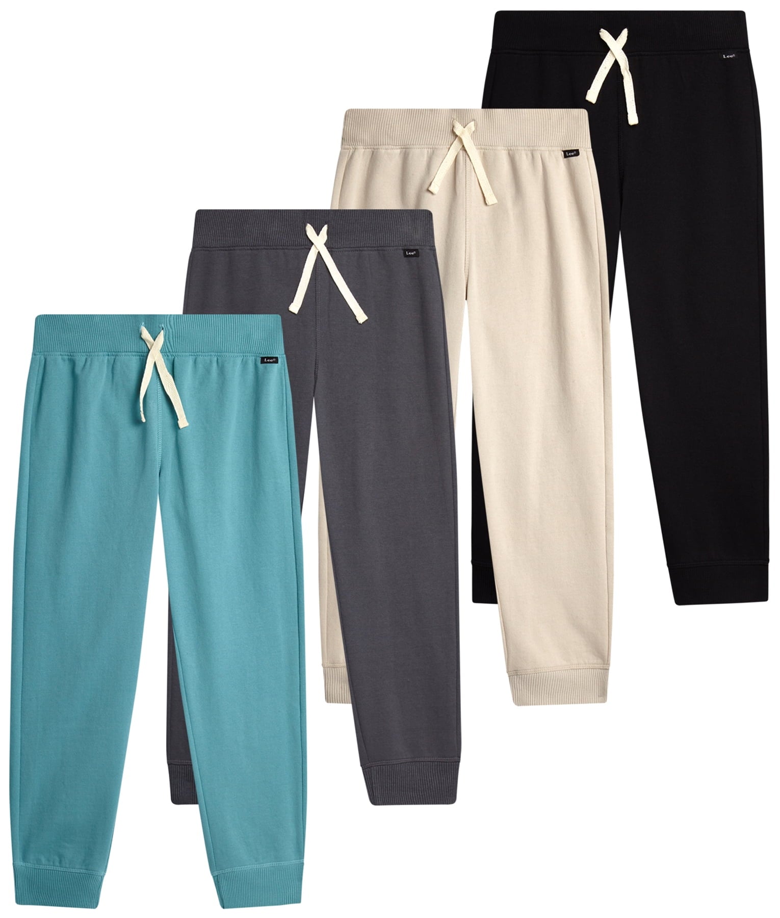 Lee Boys' Sweatpants - 4 Pack Basic Cozy Active Fleece Jogger Pants with Pockets (4-20)