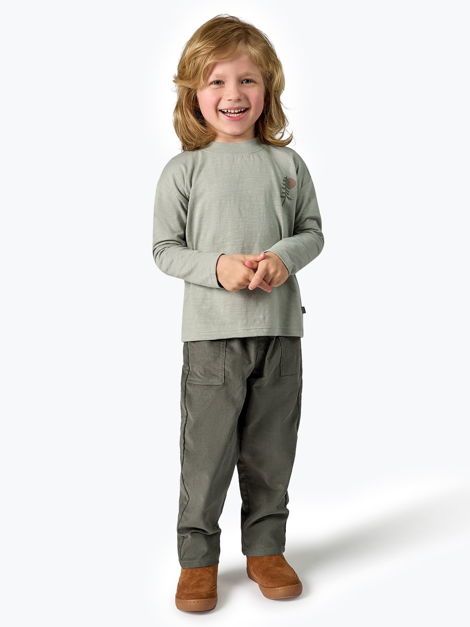 Modern Moments by Gerber Toddler Boy Graphic Tee and Pant Outfit Set, Sizes 12M-5T