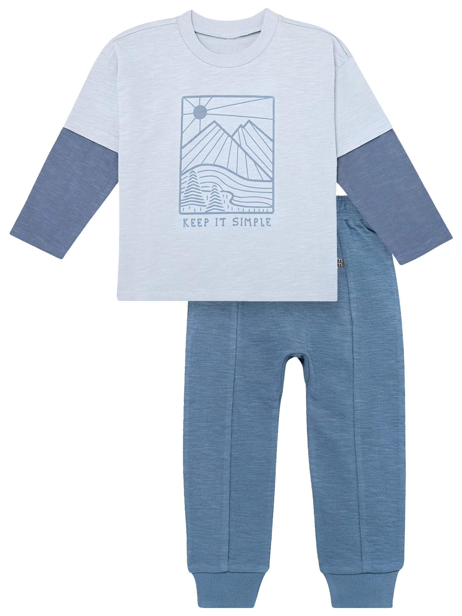 Modern Moments by Gerber Toddler Boy Graphic Tee and Pant Outfit Set, Sizes 12M-5T