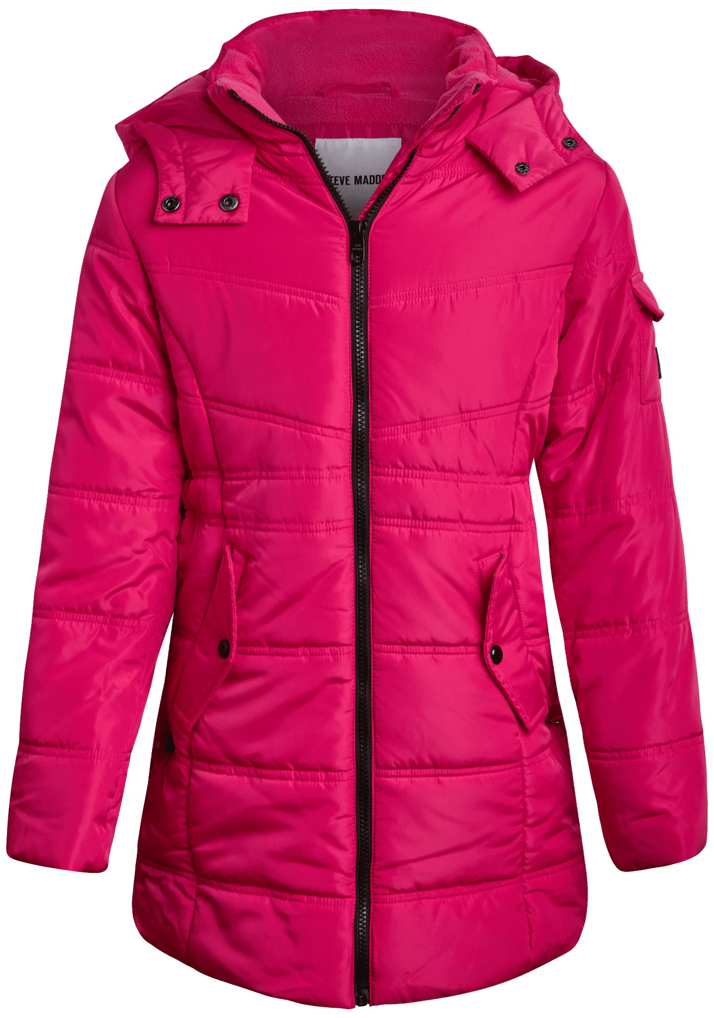 Steve Madden Girls Puffer Jacket - Insulated Long Length Parka Quilted Winter Jacket for Girls (Size: 4-16)