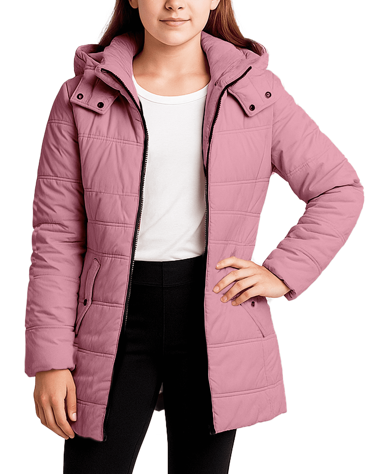 Steve Madden Girls Puffer Jacket - Insulated Long Length Parka Quilted Winter Jacket for Girls (Size: 4-16)