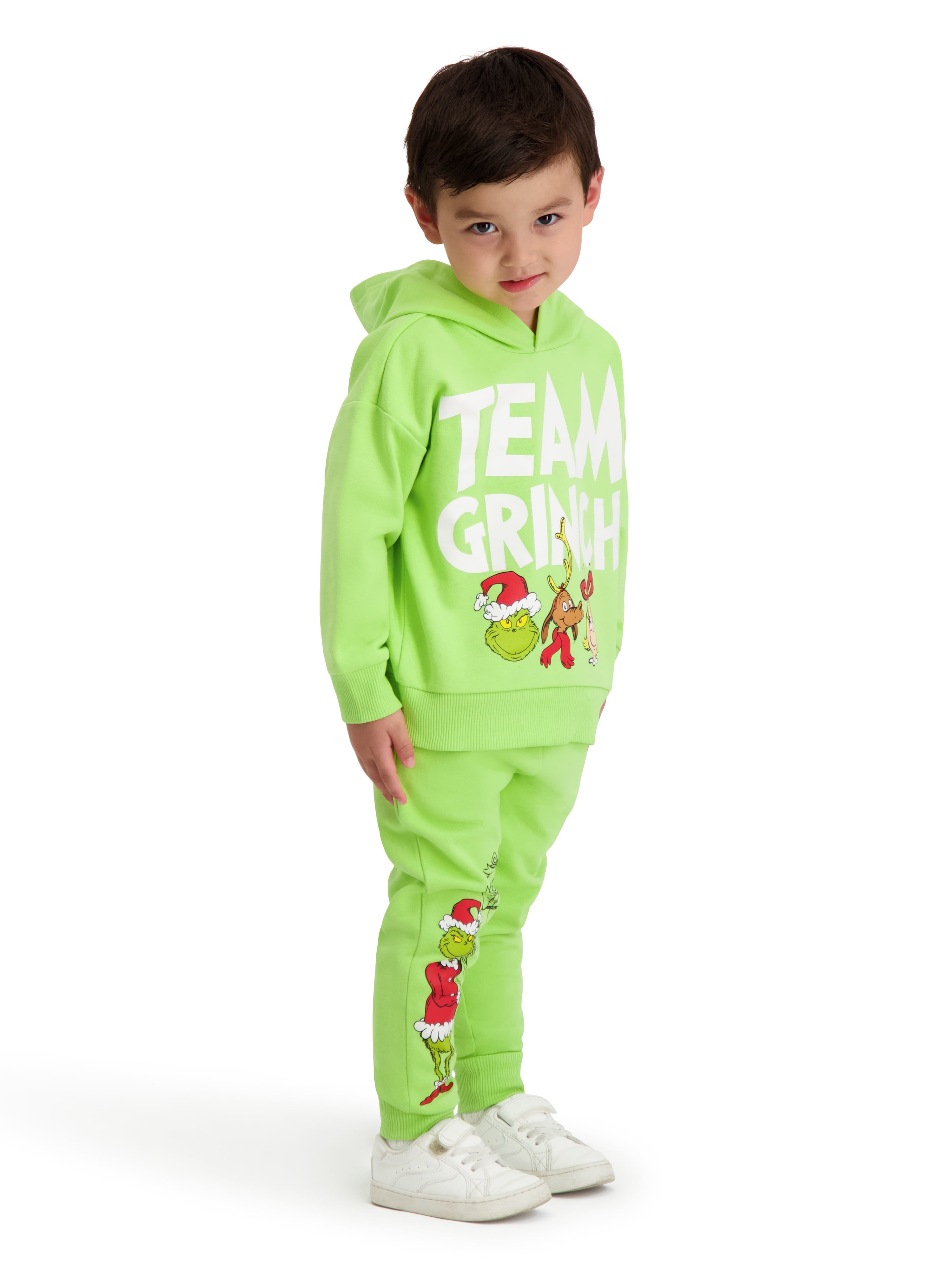 Dr. Seuss Toddler "TEAM GRINCH" Sweatshirt and Jogger Set, Sizes 2T-5T